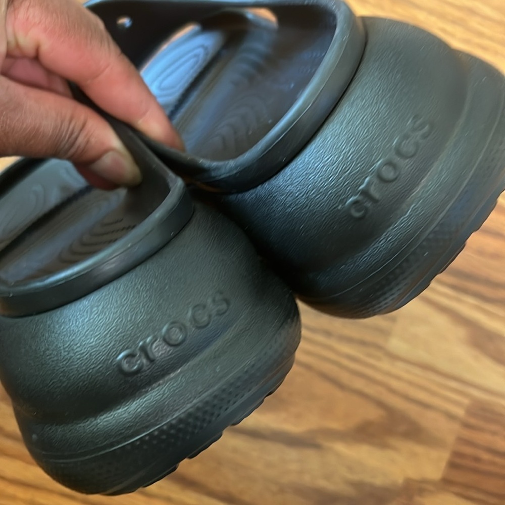 NEW Crocs Black Slide Sandals size M6, W8 - Picture 10 of 12